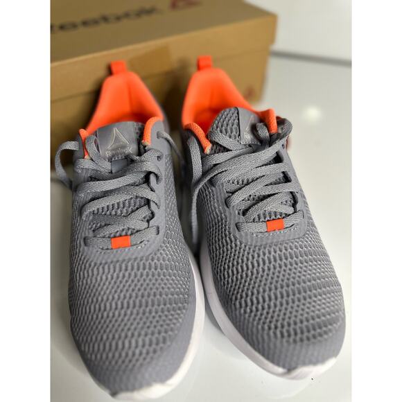 Reebok Gray and Orange Women's Sneakers - Picture 7 of 11
